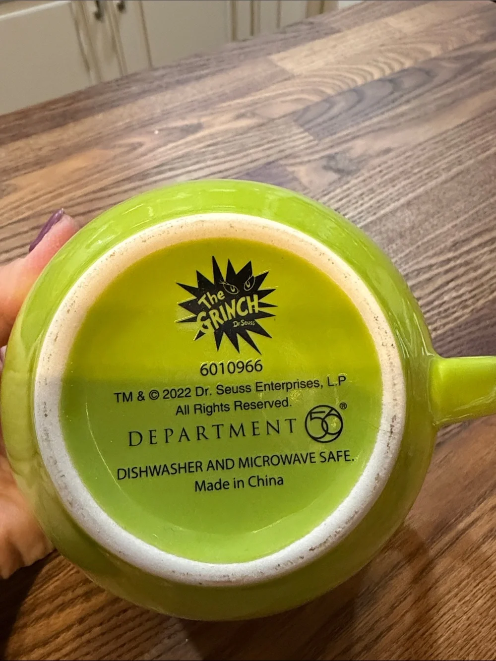 Dr. Seuss Green and Red Grinch Mug